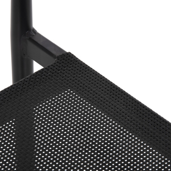 ARMCHAIR SERLY HM6052.02 BLACK ALUMINUM-BLACK TEXTILENE 56x61x74,5Hcm.