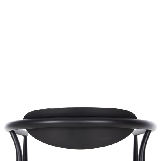 ARMCHAIR SERLY HM6052.02 BLACK ALUMINUM-BLACK TEXTILENE 56x61x74,5Hcm.