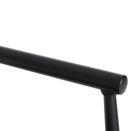 ARMCHAIR SERLY HM6052.02 BLACK ALUMINUM-BLACK TEXTILENE 56x61x74,5Hcm.