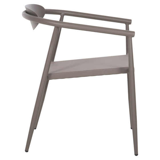 ARMCHAIR SERLY HM6052.04 CHAMPAGNE ALUMINUM-CHAMPAGNE TEXTILENE 56x61x74,5Hcm.