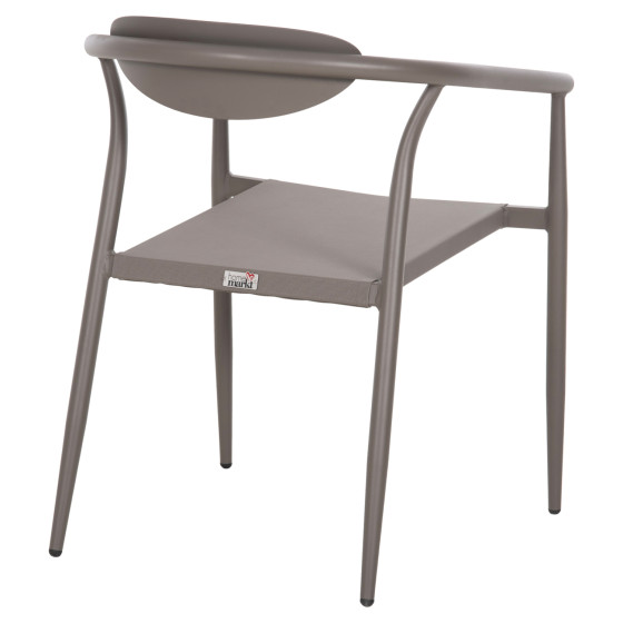 ARMCHAIR SERLY HM6052.04 CHAMPAGNE ALUMINUM-CHAMPAGNE TEXTILENE 56x61x74,5Hcm.