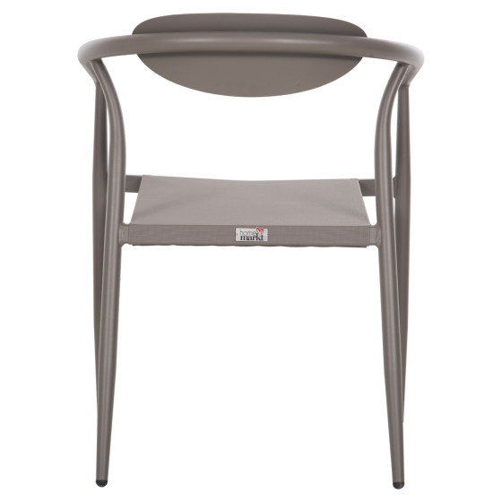ARMCHAIR SERLY HM6052.04 CHAMPAGNE ALUMINUM-CHAMPAGNE TEXTILENE 56x61x74,5Hcm.