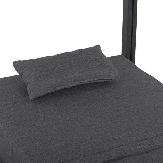 DOUBLE LOUNGE SUNBEDS IN A CUBE WITH SUNSHADES GALLANT HM6097.01 ALUMINUM IN GREY 2x2x2m