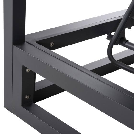 DOUBLE LOUNGE SUNBEDS IN A CUBE WITH SUNSHADES GALLANT HM6097.01 ALUMINUM IN GREY 2x2x2m