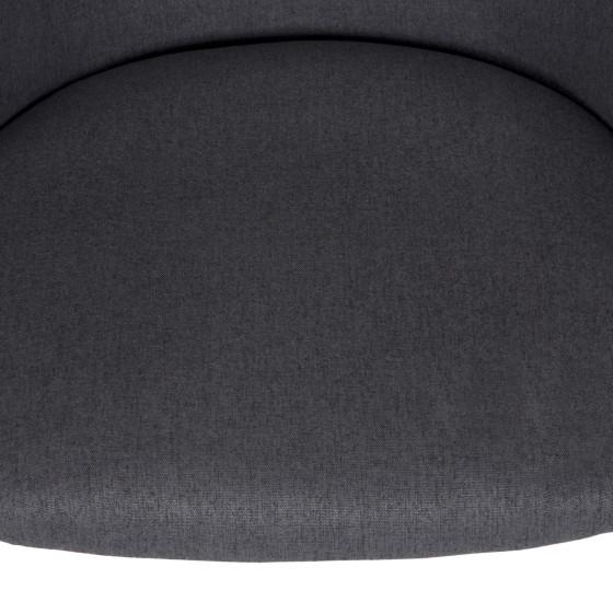 ΚΑΡΕΚΛΑ ISIAH HM9615.01 ΓΚΡΙ ΥΦΑΣΜΑ-ΜΑΥΡΑ ΜΕΤΑΛΛΙΚΑ ΠΟΔΙΑ 56x56x76Υ εκ.