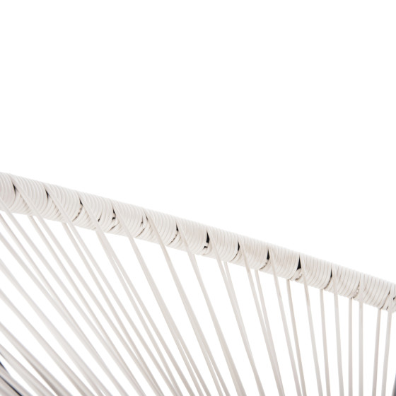 ARMCHAIR OUTDOOR NEST-TYPE ACAPULCO HM5872.12 BLACK METAL-SYNTHETIC RATTAN IN WHITE 71x72x80Hcm.