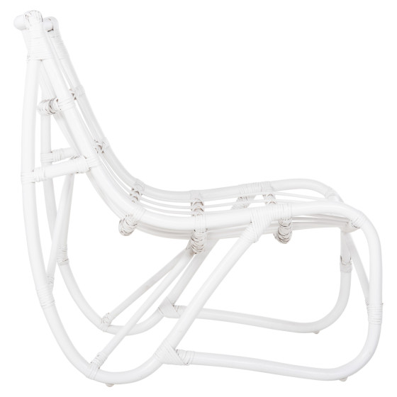 ARMCHAIR GRINN HM9815.03 RATTAN RODS IN WHITE COLOR 56.5x73.5x79.5H cm.