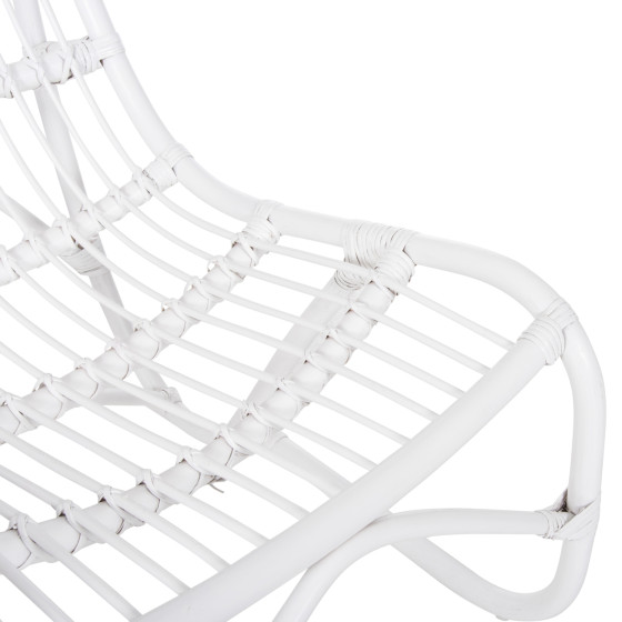 ARMCHAIR GRINN HM9815.03 RATTAN RODS IN WHITE COLOR 56.5x73.5x79.5H cm.