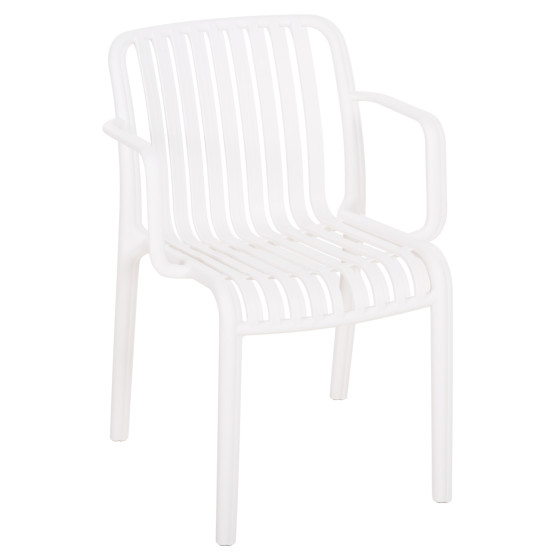 ARMCHAIR OUTDOOR CONVEE HM6105.01 POLYPROPYLENE IN WHITE 55x56x79H cm.