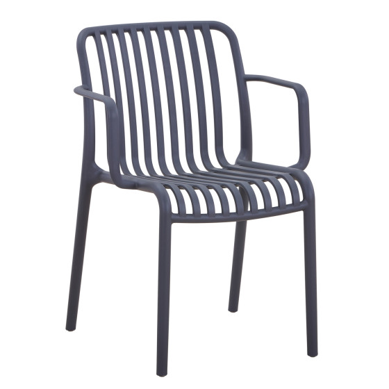ARMCHAIR OUTDOOR CONVEE HM6105.03 POLYPROPYLENE IN GREY 55x56x79H cm.