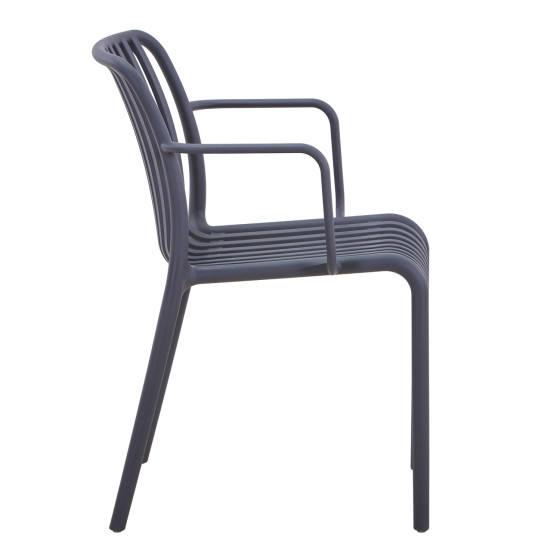ARMCHAIR OUTDOOR CONVEE HM6105.03 POLYPROPYLENE IN GREY 55x56x79H cm.