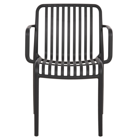 ARMCHAIR OUTDOOR CONVEE HM6105.02 POLYPROPYLENE IN BLACK 55x56x79H cm.