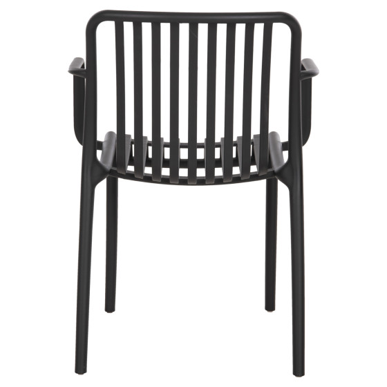 ARMCHAIR OUTDOOR CONVEE HM6105.02 POLYPROPYLENE IN BLACK 55x56x79H cm.