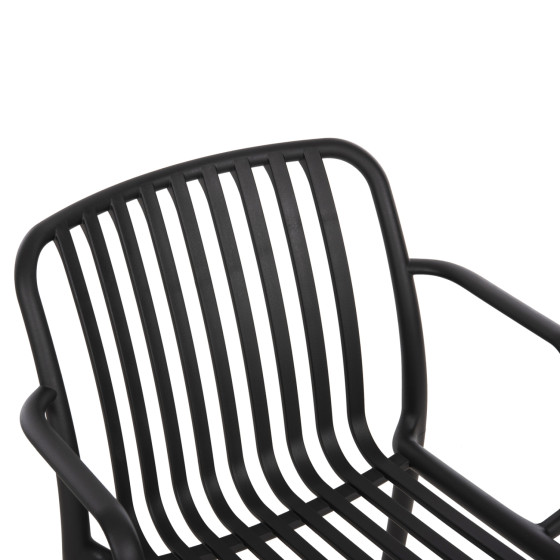 ARMCHAIR OUTDOOR CONVEE HM6105.02 POLYPROPYLENE IN BLACK 55x56x79H cm.