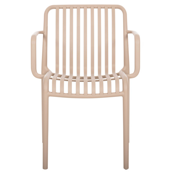 ARMCHAIR OUTDOOR CONVEE HM6105.04 POLYPROPYLENE IN CAPPUCCINO 55x56x79H cm.