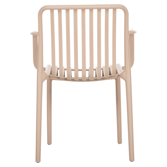 ARMCHAIR OUTDOOR CONVEE HM6105.04 POLYPROPYLENE IN CAPPUCCINO 55x56x79H cm.