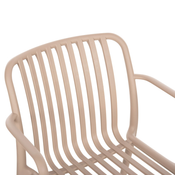 ARMCHAIR OUTDOOR CONVEE HM6105.04 POLYPROPYLENE IN CAPPUCCINO 55x56x79H cm.