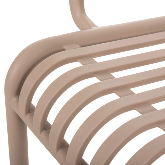 ARMCHAIR OUTDOOR CONVEE HM6105.04 POLYPROPYLENE IN CAPPUCCINO 55x56x79H cm.
