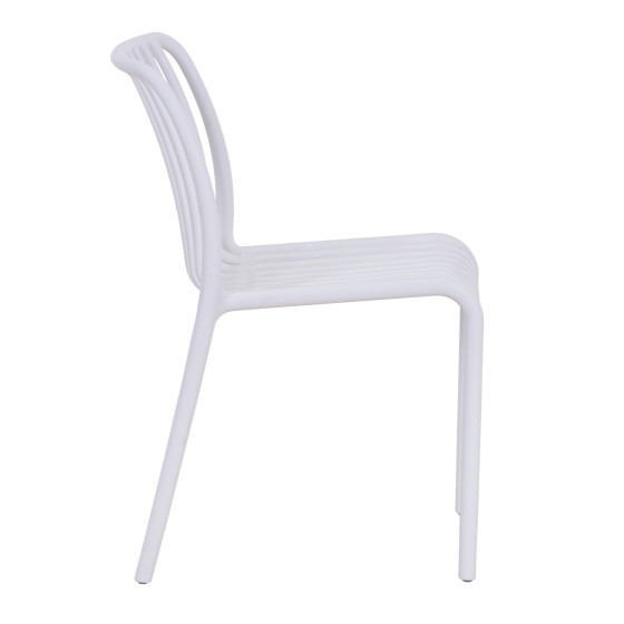 CHAIR OUTDOOR CONVEE HM6104.01 POLYPROPYLENE IN WHITE 48x56x79Hcm.