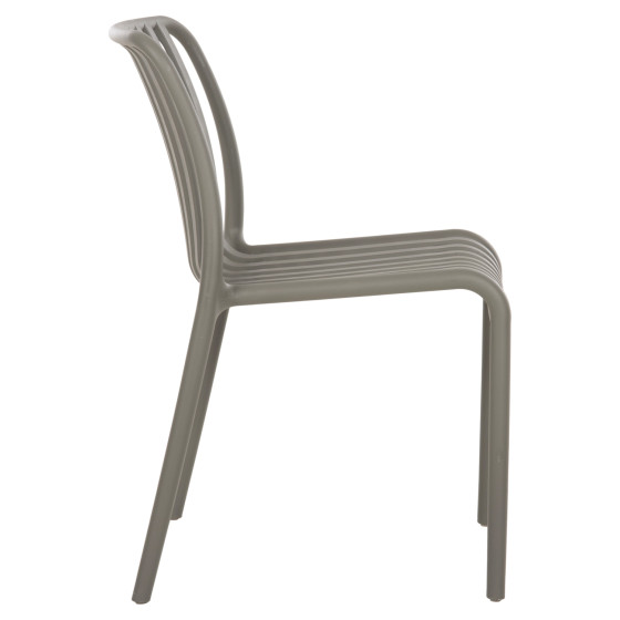 CHAIR OUTDOOR CONVEE HM6104.07 POLYPROPYLENE IN DARK OLIVE 48x56x79Hcm.