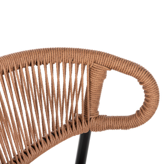 ΣΚΑΜΠΟ ΜΠΑΡ ΜΕΣ.ΥΨΟΥΣ EULO HM6087.03 ΑΛΟΥΜΙΝΙΟ ΜΑΥΡΟ-ΣΥΝΘ.RATTAN 60x56,5x99Υεκ.