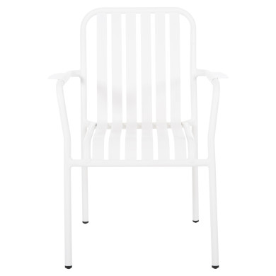 ALUMINUM ARMCHAIR RACHEL HM6088.02 WHITE 63x58x85Hcm.
