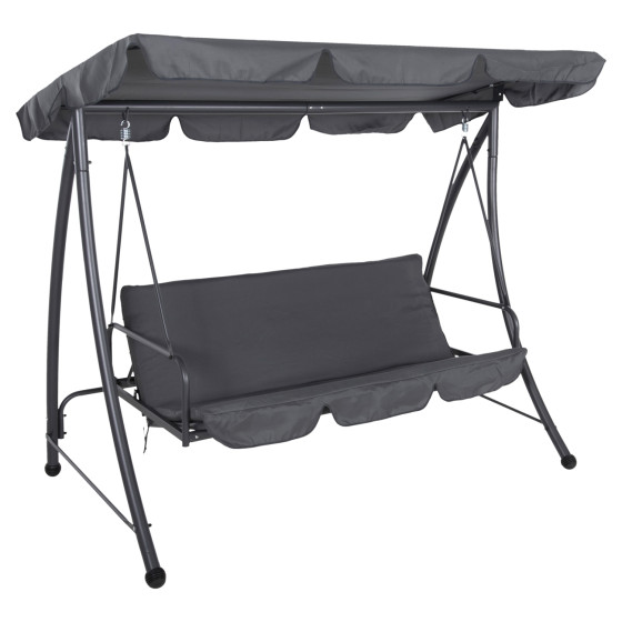 ΚΟΥΝΙΑ-ΚΡΕΒΑΤΙ 3ΘΕΣΙΑ ΜΕ ΣΚΙΑΣΤΡΟ LIKID HM5980.01 ΜΕΤΑΛΛΟ&ΥΦΑΣΜΑ ΓΚΡΙ 200x120x164Υεκ.