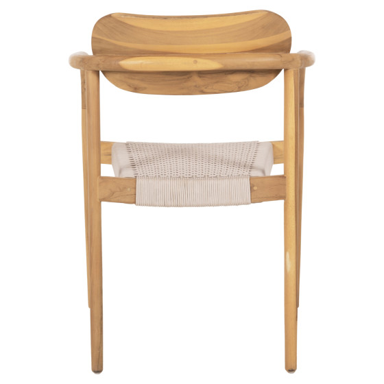 ΠΟΛΥΘΡΟΝΑ OSLO HM9636.07 ΞΥΛΟ TEAK ΦΥΣΙΚΟ & ΜΠΕΖ ΣΧΟΙΝΙ 55x54x80Yεκ.