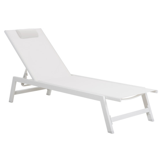 ΞΑΠΛΩΣΤΡΑ ΑΛΟΥΜΙΝΙΟΥ ΜΕ ΜΑΞΙΛΑΡΙ RABIA HM5982.01 ΣΕ ΛΕΥΚΟ 191,5x60x89,5Υεκ.