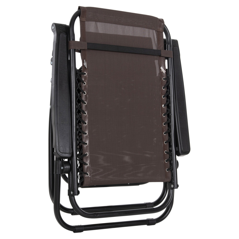 ARMCHAIR RELAX COMPANION HM5095.13 BROWN TEXTILENE-BLACK METAL 67x145x110Hcm.