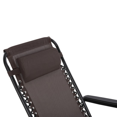 ARMCHAIR RELAX COMPANION HM5095.13 BROWN TEXTILENE-BLACK METAL 67x145x110Hcm.