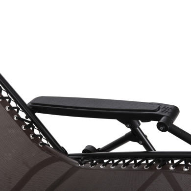 ARMCHAIR RELAX COMPANION HM5095.13 BROWN TEXTILENE-BLACK METAL 67x145x110Hcm.