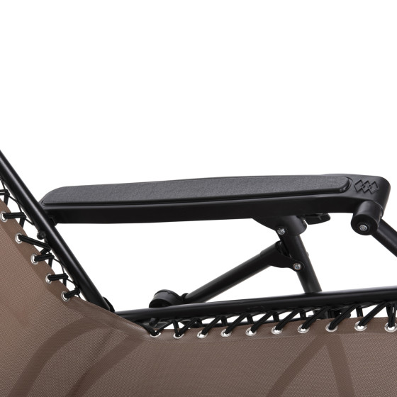 ARMCHAIR RELAX COMPANION HM5095.14 CHAMPAGNE COLORED TEXTILENE-BLACK METAL 67x145x110Hcm.