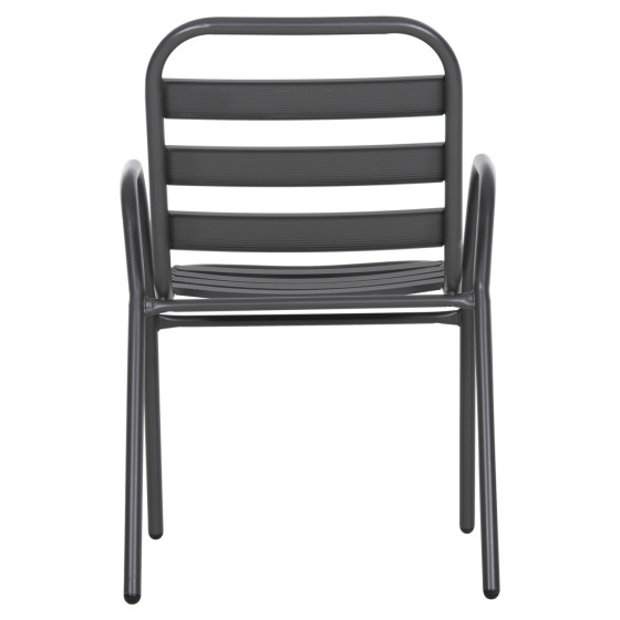 CHAIR PRELUDE HM5970.01 METAL FRAME-ALUMINUM SEAT & BACKREST-GREY 54x56x79Hcm.