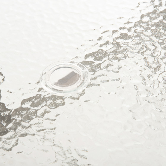 DINING TABLE BRUNO HM5145.14 METAL IN CHAMPAGNE COLOR-TEMPERED GLASS & UMBRELLA HOLE 150X90Χ72Hcm.