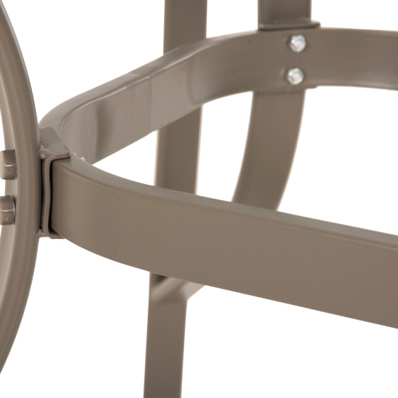 DINING TABLE BRUNO HM5145.14 METAL IN CHAMPAGNE COLOR-TEMPERED GLASS & UMBRELLA HOLE 150X90Χ72Hcm.