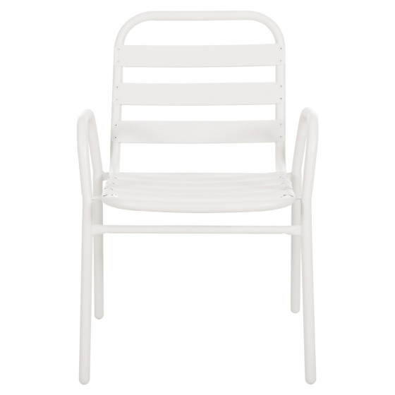CHAIR PRELUDE HM5970.02 METAL FRAME-ALUMINUM SEAT & BACKREST-WHITE 54x56x79Hcm.