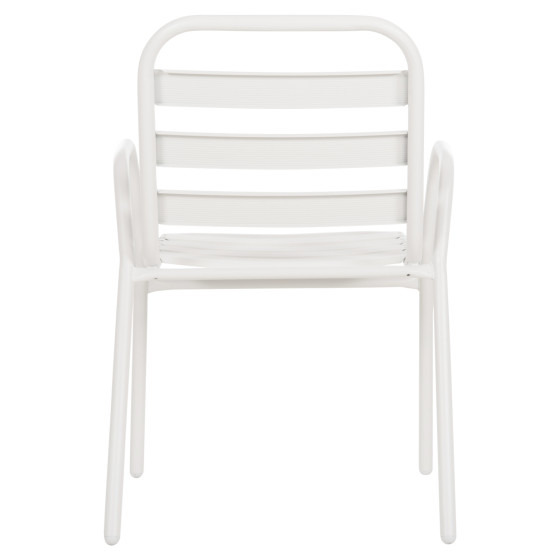 CHAIR PRELUDE HM5970.02 METAL FRAME-ALUMINUM SEAT & BACKREST-WHITE 54x56x79Hcm.