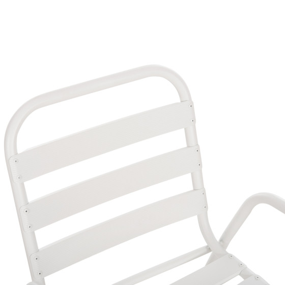 CHAIR PRELUDE HM5970.02 METAL FRAME-ALUMINUM SEAT & BACKREST-WHITE 54x56x79Hcm.