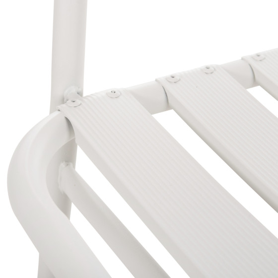 CHAIR PRELUDE HM5970.02 METAL FRAME-ALUMINUM SEAT & BACKREST-WHITE 54x56x79Hcm.