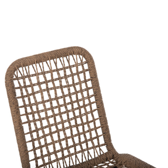 ALUMINUM CHAIR SPANO HM6047 ANTHRACITE FRAME- BEIGE SYNTHETIC RATTAN 46x59x80Hcm.