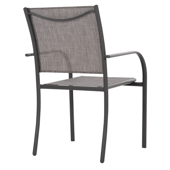 OUTDOOR ARMCHAIR REDAN HM5976.01 GREY METAL-GREY TEXTILENE 56x60x88Hcm.