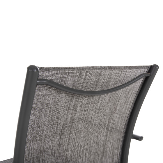OUTDOOR ARMCHAIR REDAN HM5976.01 GREY METAL-GREY TEXTILENE 56x60x88Hcm.