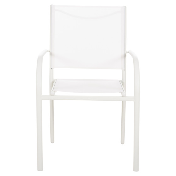 OUTDOOR ARMCHAIR REDAN HM5976.02 WHITE METAL-WHITE TEXTILENE 56x60x88Hcm.