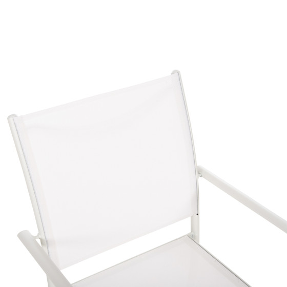 OUTDOOR ARMCHAIR REDAN HM5976.02 WHITE METAL-WHITE TEXTILENE 56x60x88Hcm.