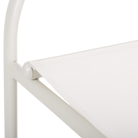 OUTDOOR ARMCHAIR REDAN HM5976.02 WHITE METAL-WHITE TEXTILENE 56x60x88Hcm.
