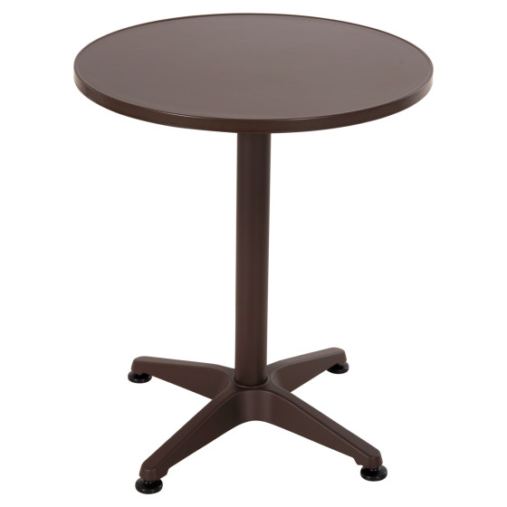 OUTDOOR ROUND TABLE GOSS HM5974.02 ALUMINUM IN BROWN Φ60x70Hcm.