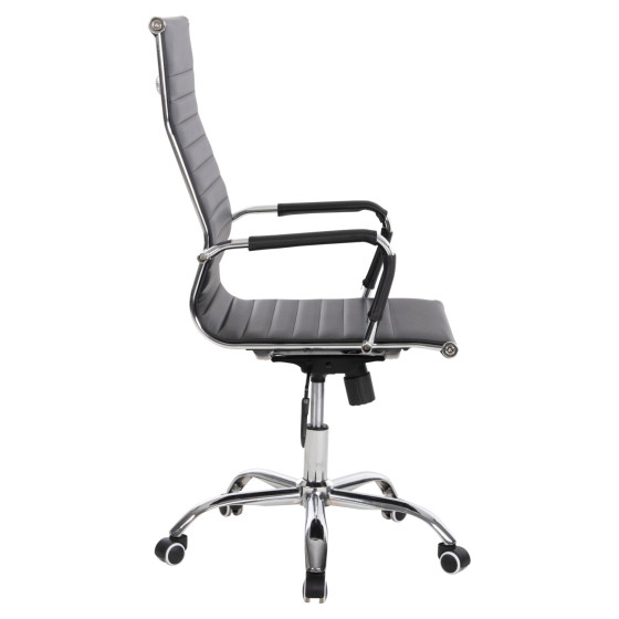 MANAGER'S OFFICE CHAIR BOSS HM1059.31 BLACK PU-CHROMED METAL FRAME AND BASE 53x57x109Hcm.