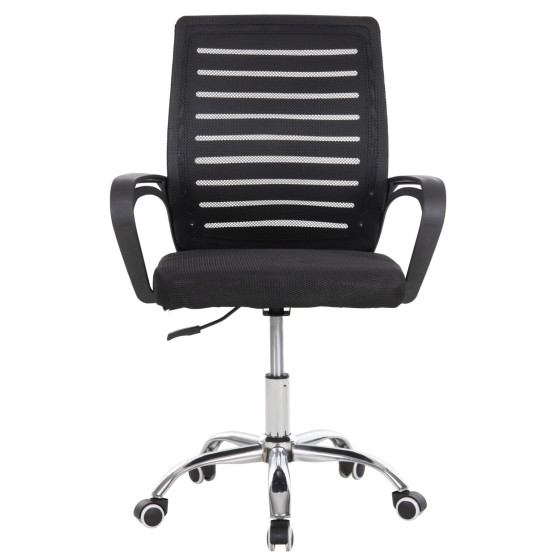 OFFICE CHAIR TRAIL HM1192 BLACK MESH-CHROMED METAL LEG 64x55x98,5Hcm.