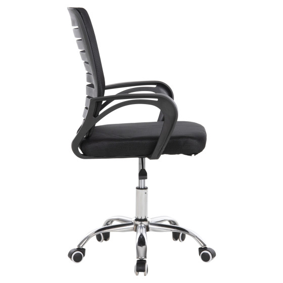 OFFICE CHAIR TRAIL HM1192 BLACK MESH-CHROMED METAL LEG 64x55x98,5Hcm.